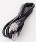 Internetový kabel - 1m černý kulatý