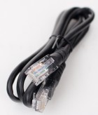 Internetový kabel - 1m černý kulatý