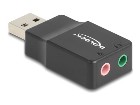 Delock Delock  Adaptér USB-A­/jack sluchátek