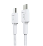 GreenCell Green Cell Bílý kabel USB-C