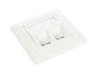 Solarix SX9-2-0-WH  Zásuvka pro podomítkovou